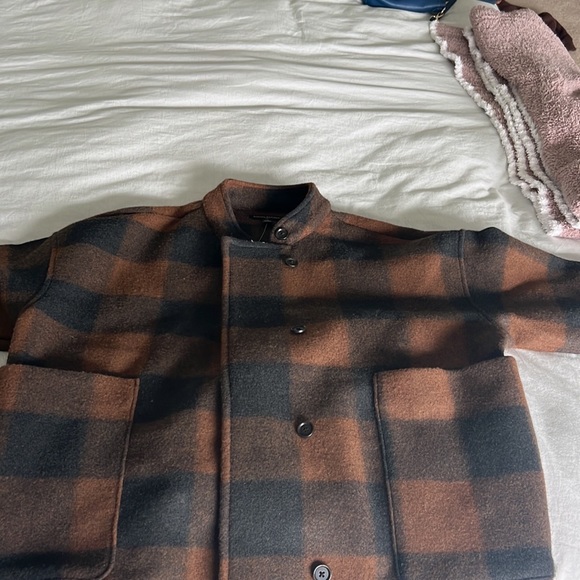 Size XL Banana Republic Buffy’s plaid fleece pea coat. New with tags. - Picture 4 of 7